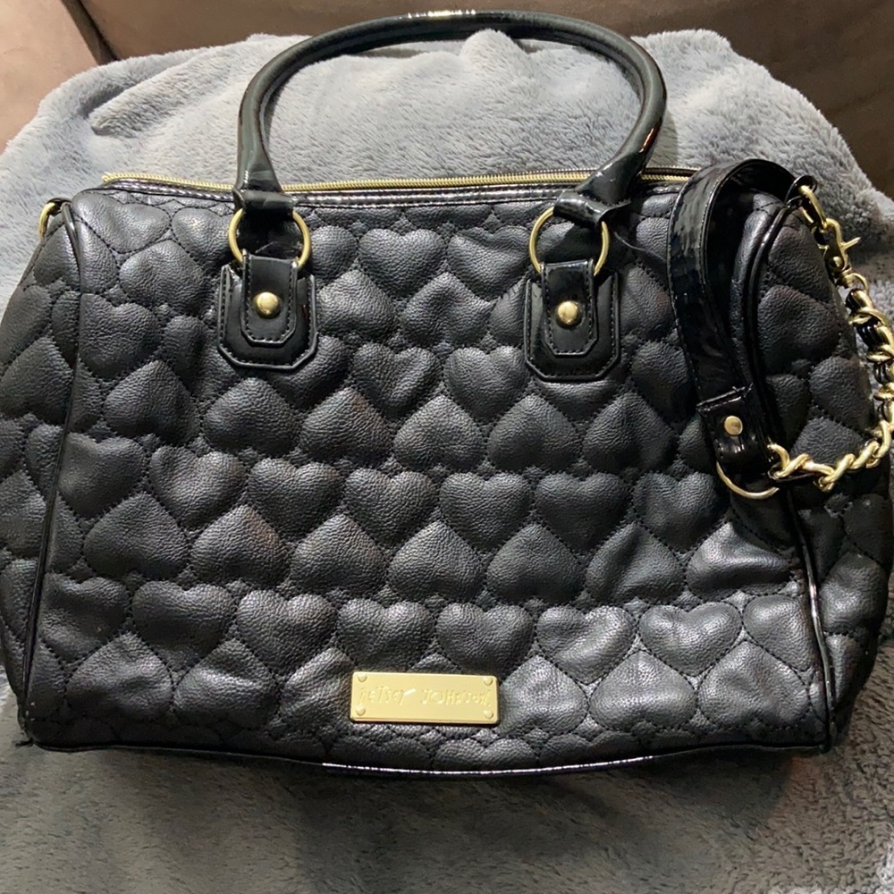 Betsey Johnson Quilted Heart Large Handbag